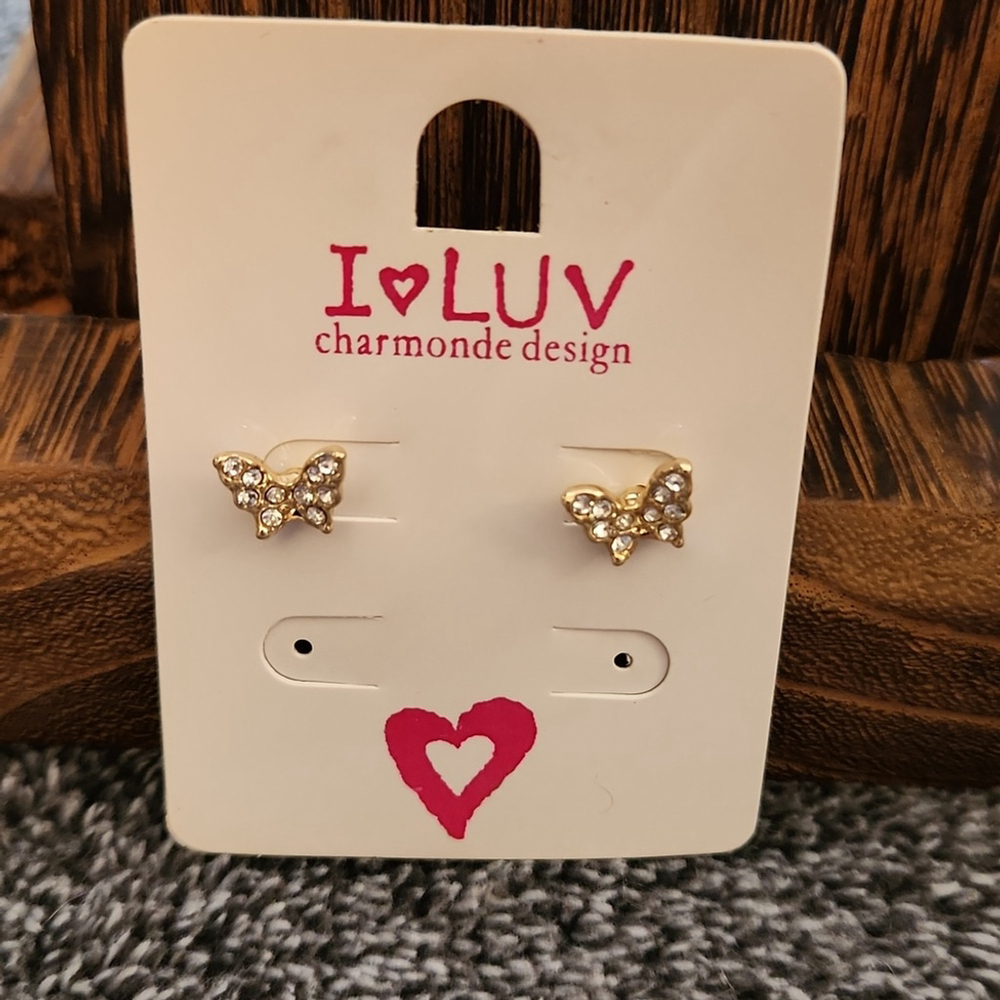 I Luv Charmonde Butterfly Earrings